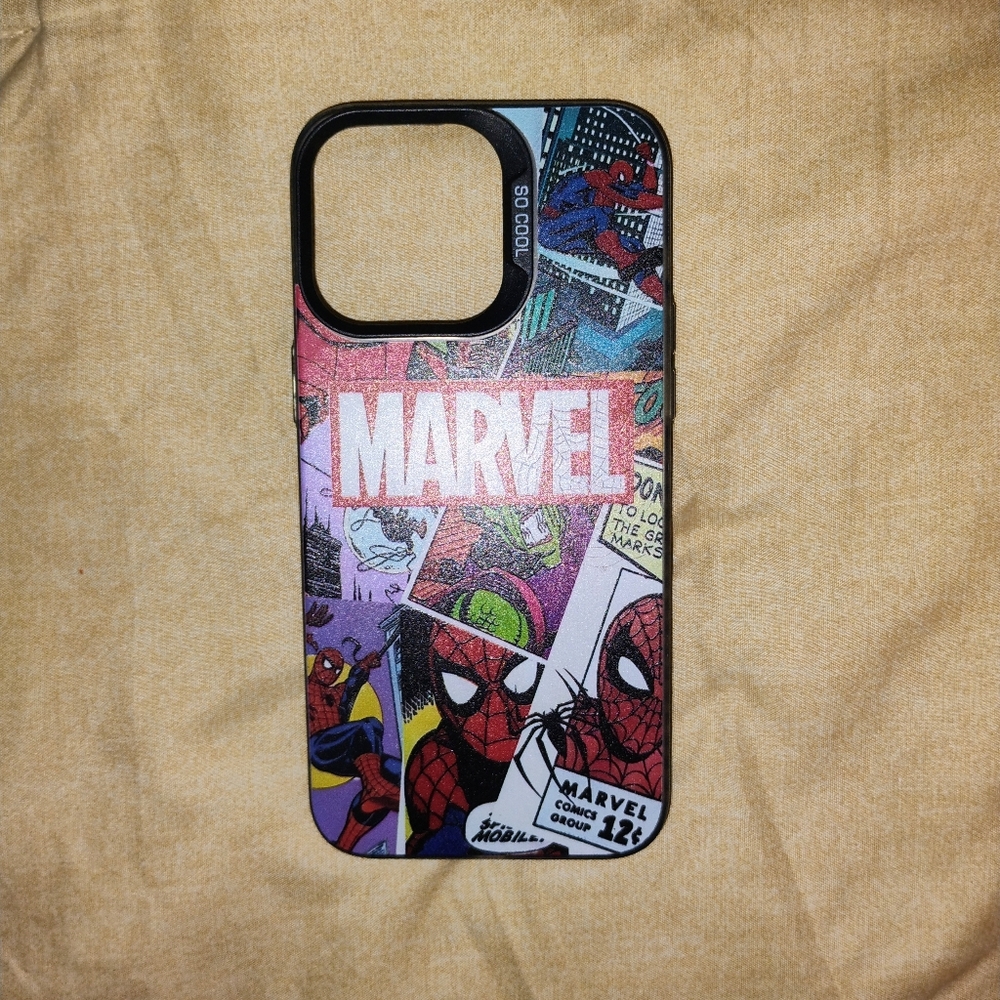 Marvel Comic Style Phone Case - Red, Blue, Black